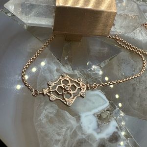 Kendra Scott Riley Long Pendant Necklace in Rose Gold